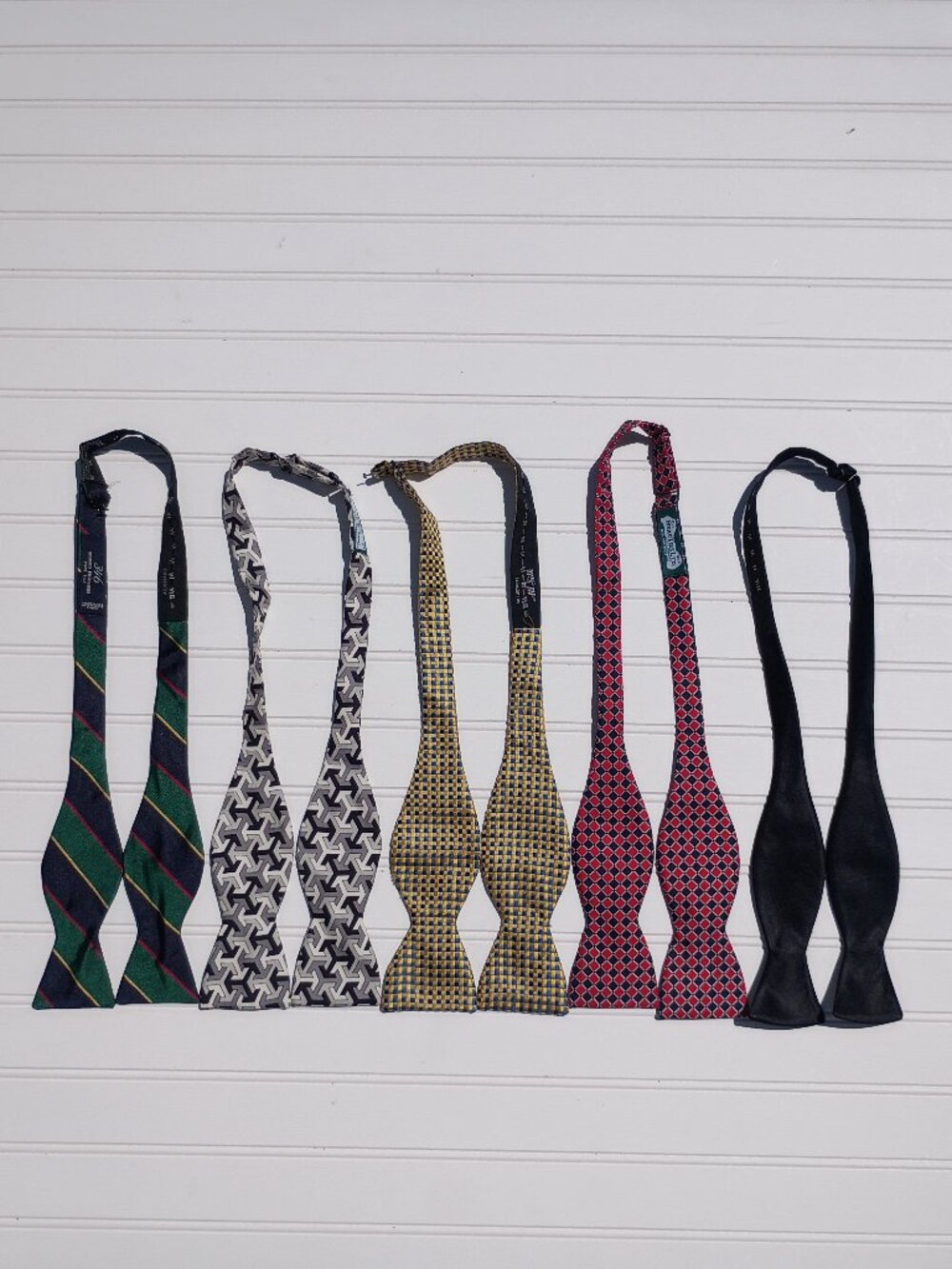 Lot of 5 Vintage Bow Ties Brooks Brothers Beau of Vermont Adjustable Men's Tie